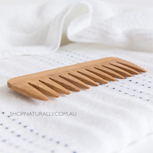 Bass Brushes Bamboo Wood Comb Medium Wide Tooth