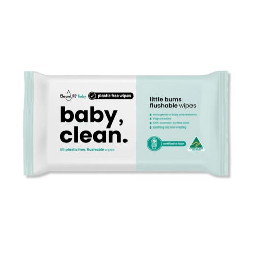 CleanLIFE baby clean flushable wipes
