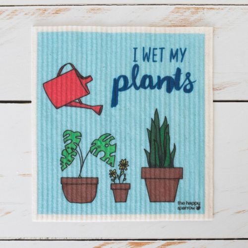 Buy The Happy Sparrow Compostable Dish Cloth I Wet My Plants Online