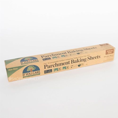 If You Care Unbleached Chlorine Free Parchment Baking Paper Sheets 24 Pack