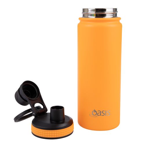 Buy Oasis 550ml Neon Orange Insulated Water Bottle