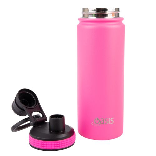 Buy Neon Pink Oasis 550ml Insulated Bottle