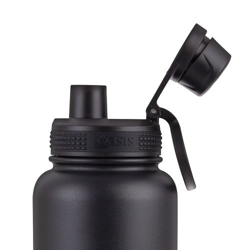 Buy Oasis 1.1L Black Insulated Sports Bottle