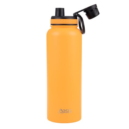 Buy Oasis Neon Orange 1.1L insulated sports bottle