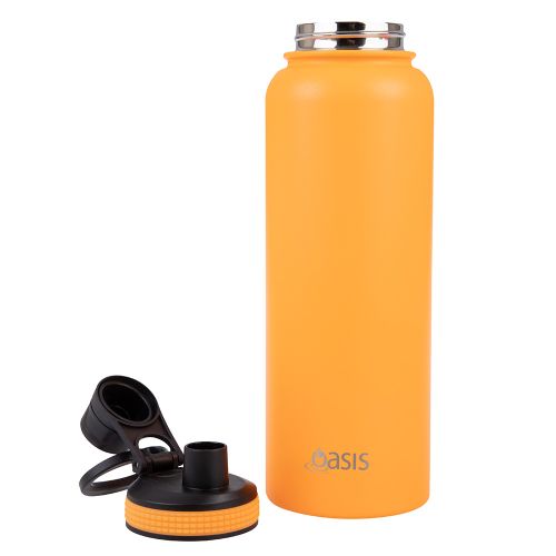 Buy Oasis Neon Orange 1.1L insulated sports bottle