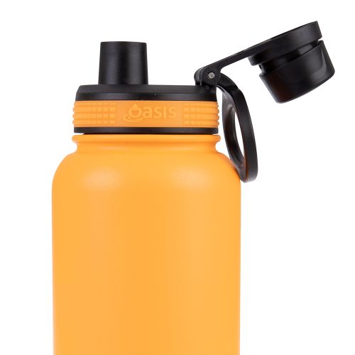 Buy Oasis Neon Orange 1.1L insulated sports bottle