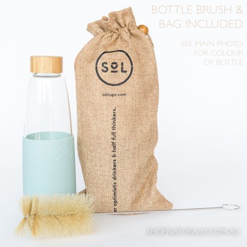 Sol Glass Water Bottle Lovely Lavender 850ml