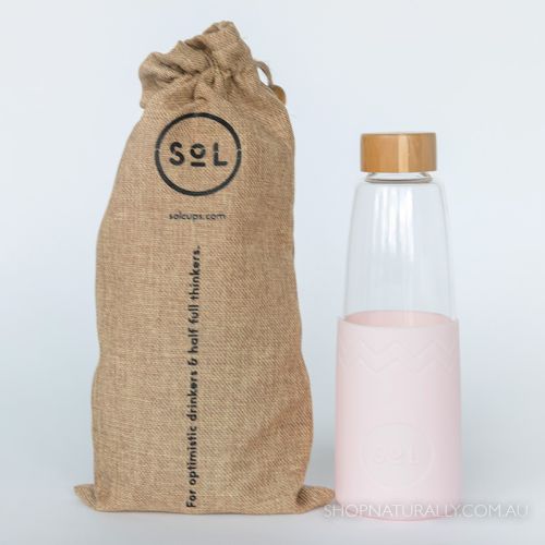 Sol Glass Water Bottle Perfect Pink 850ml