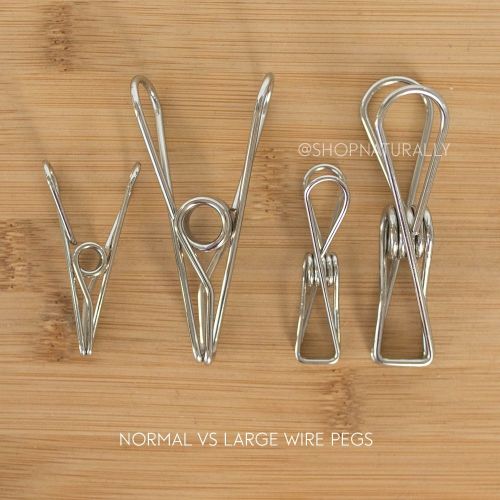 Wire Pegs 201 Grade Stainless Steel Clothes Pegs 24 Pack