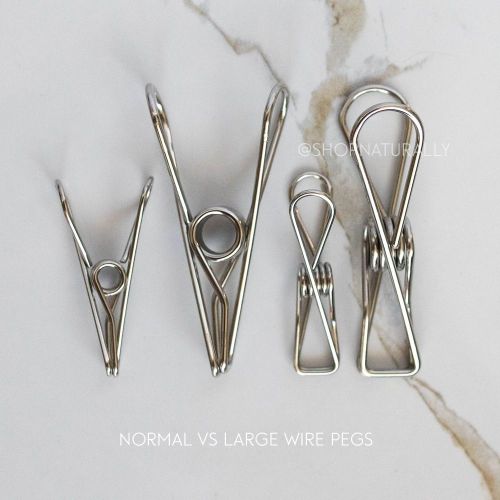 Wire Pegs 201 Grade Stainless Steel Clothes Pegs 24 Pack