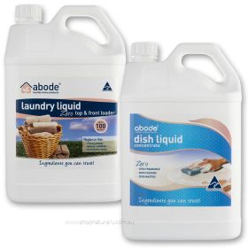 Abode Natural Laundry & Dishwashing Liquid Duo 2 x 4L