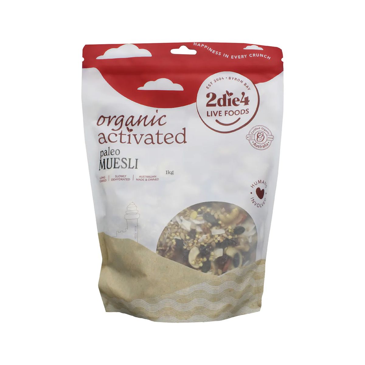 2die4 Live Foods Organic Activated Muesli Paleo 1kg