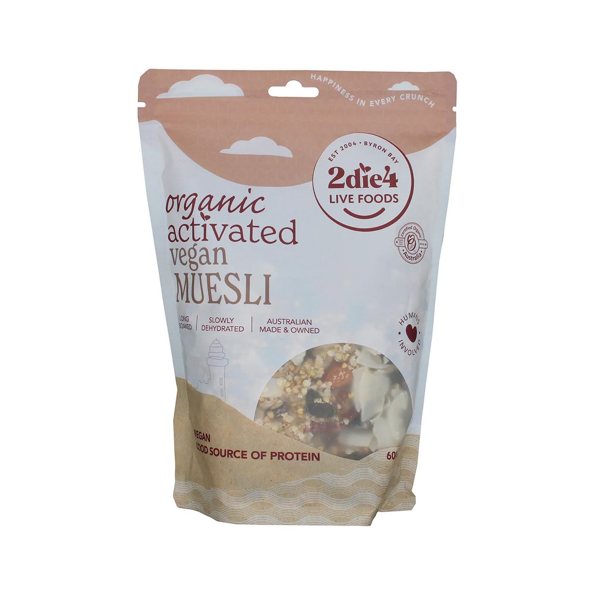 2die4 Live Foods Organic Activated Muesli Vegan 600g