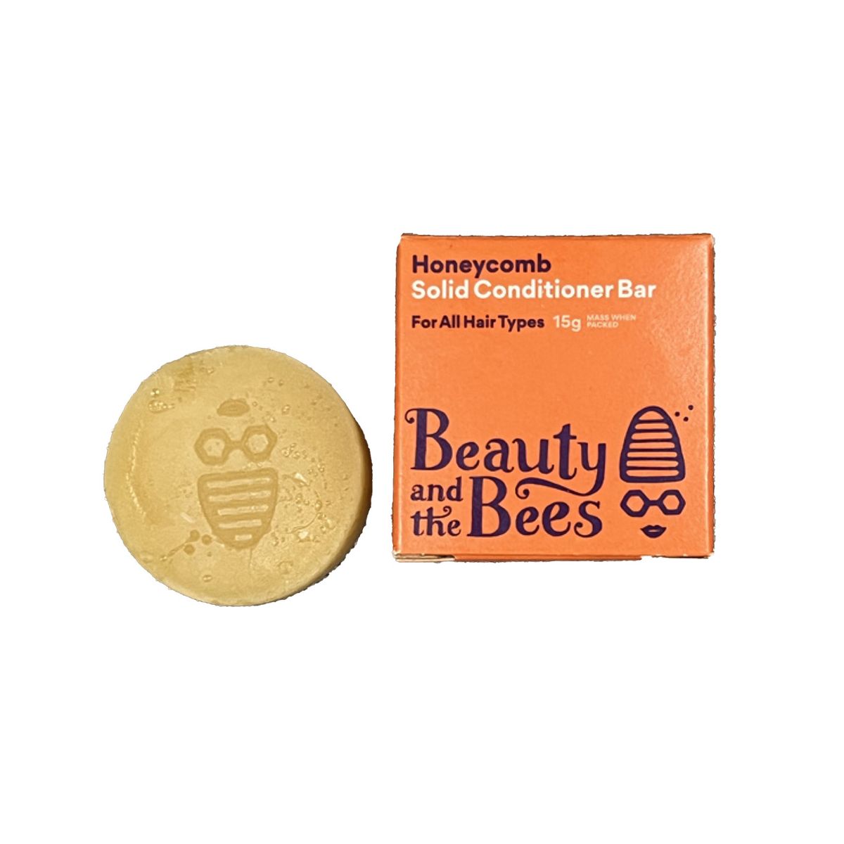 Beauty and the Bees Conditioner Bar Honeycomb 15g Travel Mini