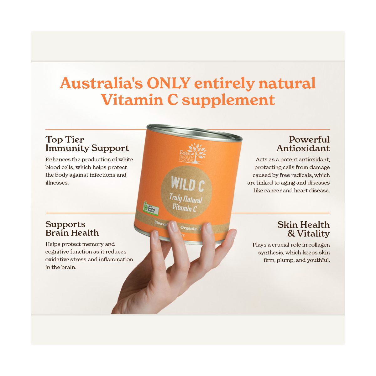 Eden Health Foods Wild C Truly Natural Vitamin C Powder 150g