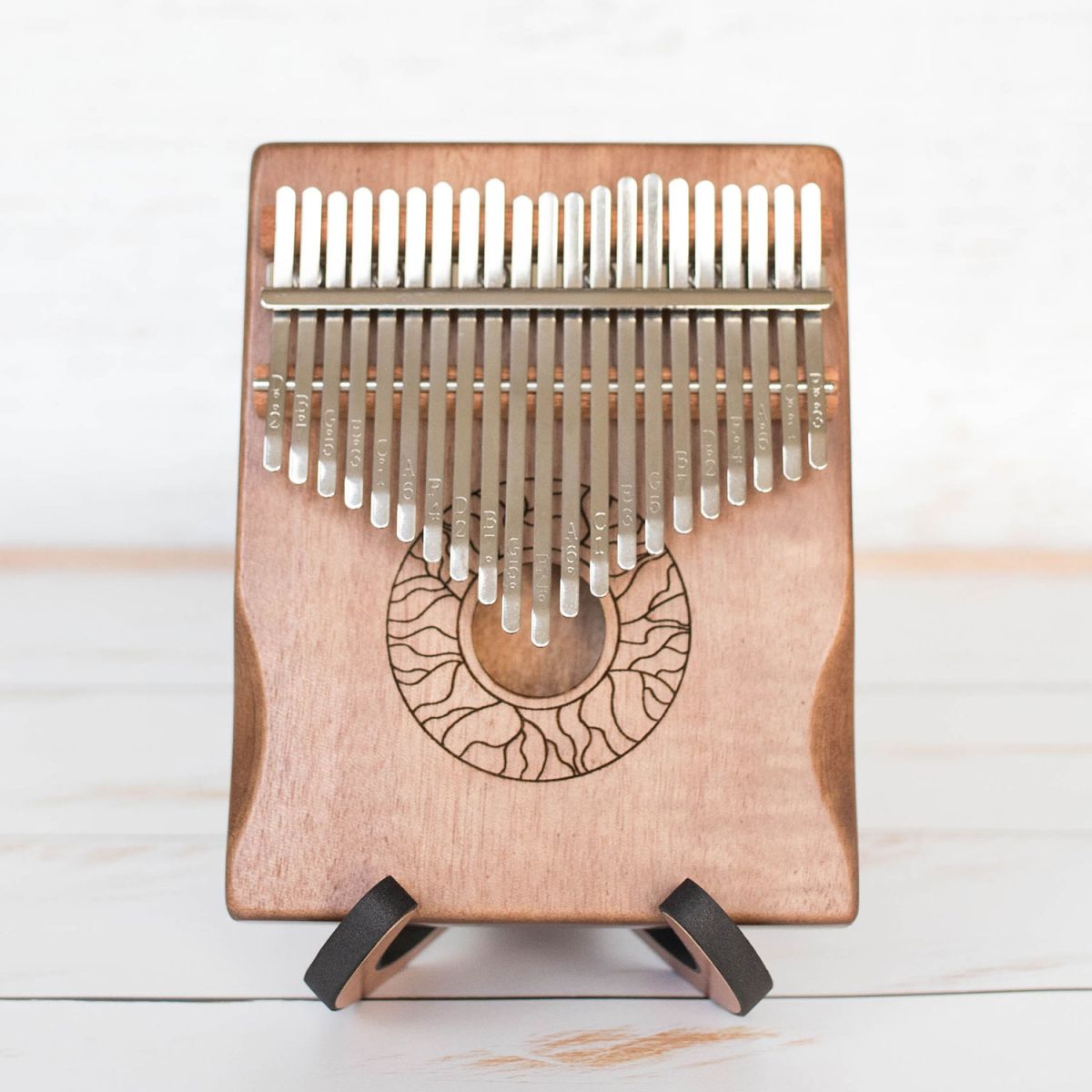 Hluru Kalimba 21 Key Hollow in C Major Brown Engraved