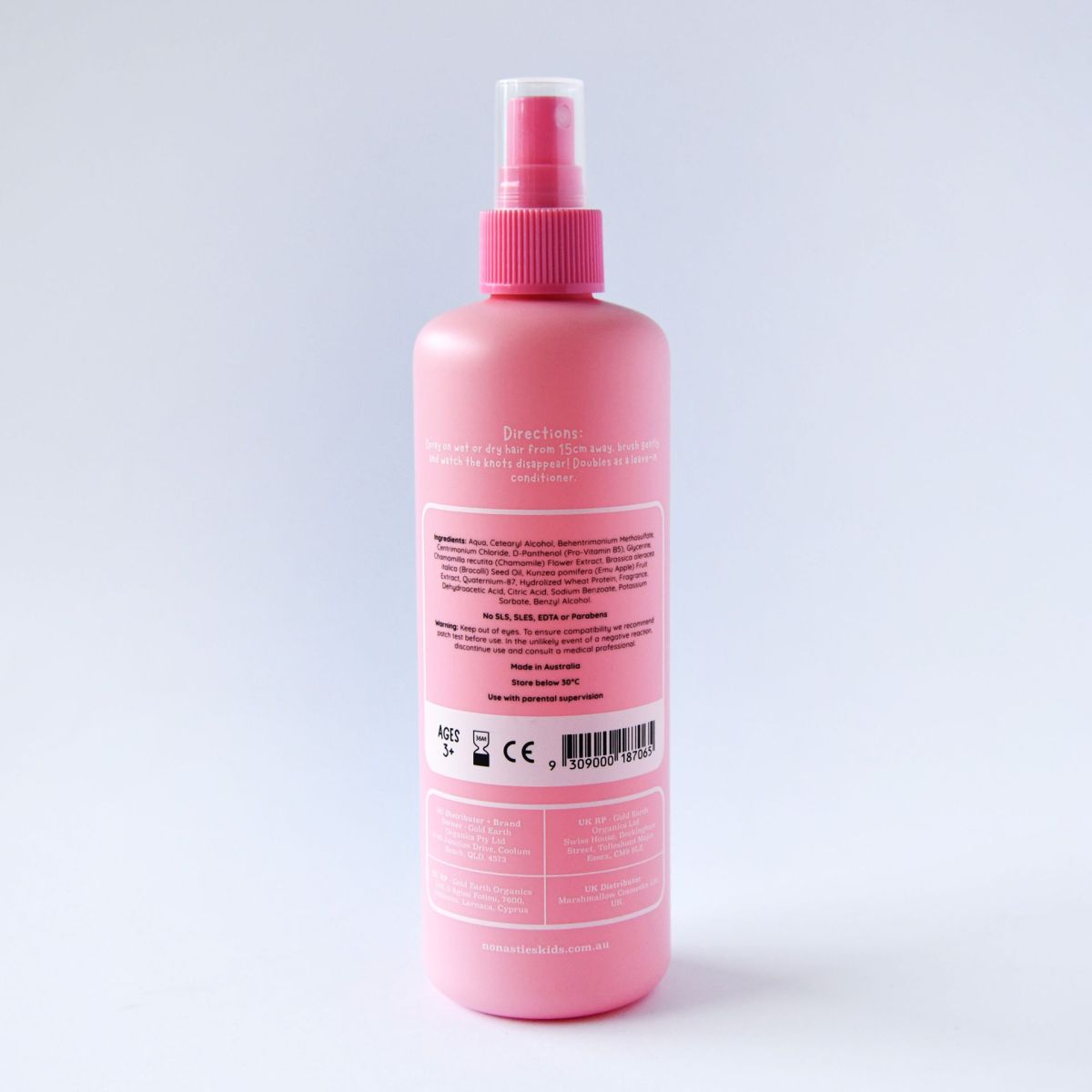 No Nasties Natural Hair Detangler Strawberry 250ml