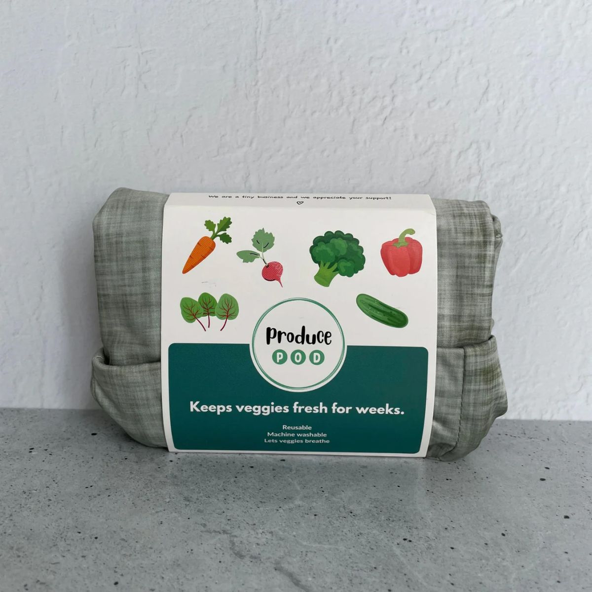 Produce Pod Reusable Produce Bag Gum Leaf