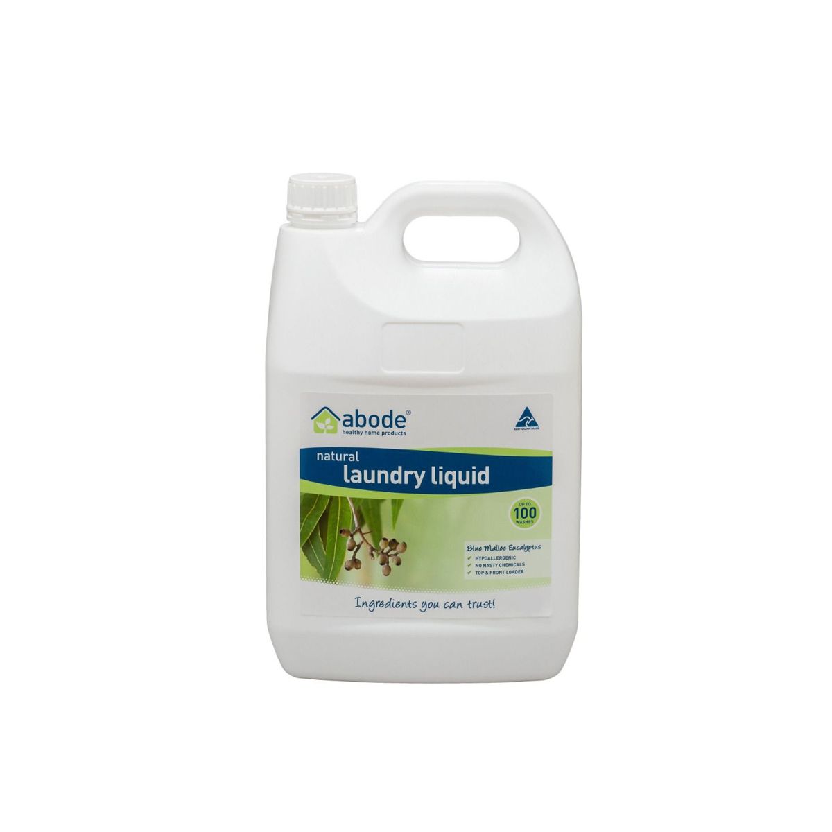 Buy Abode Natural Laundry Liquid Eucalyptus 4L Online
