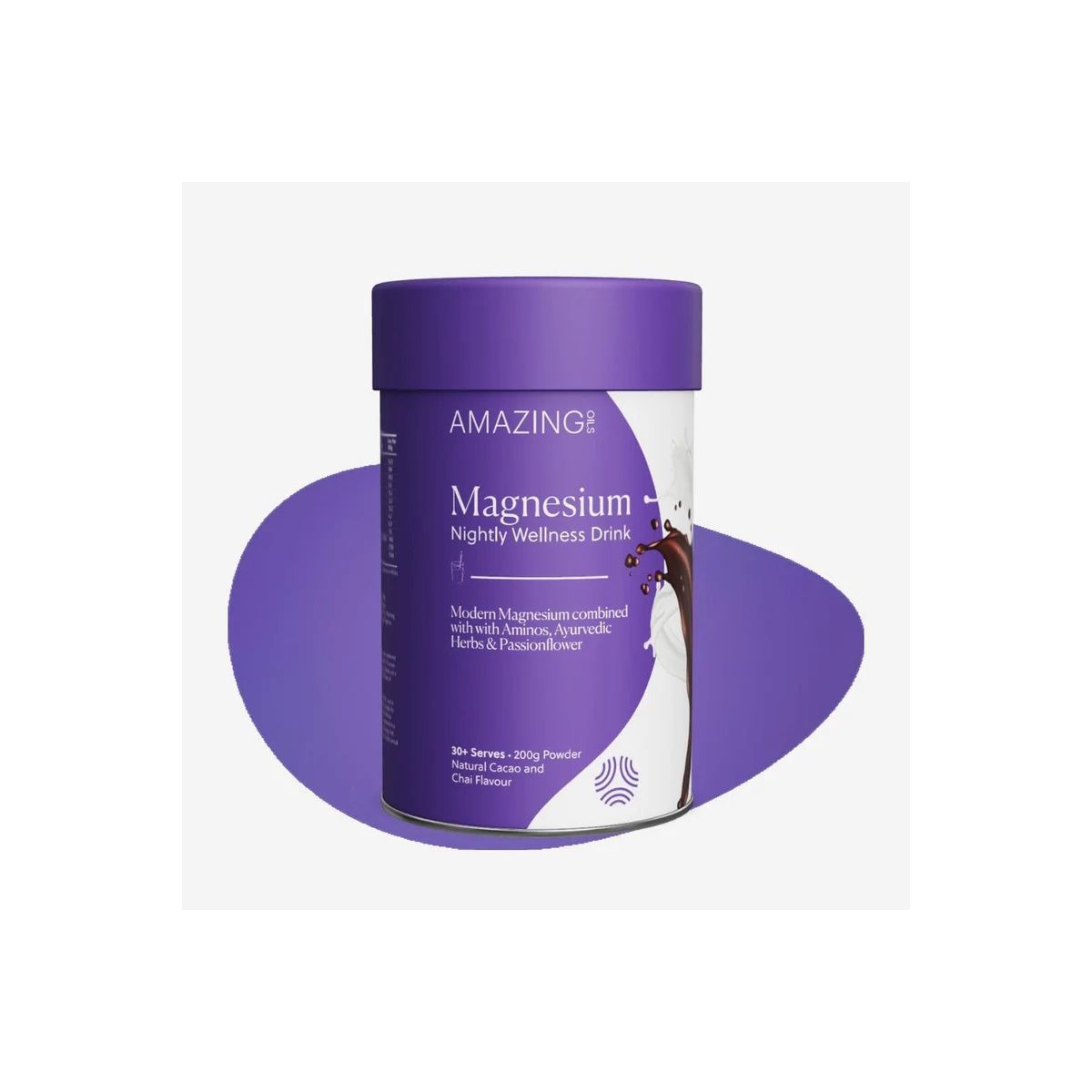 Buy Amazing Oils Magnesium Wellness Drink Nightly Cacao & Chai 200g Online