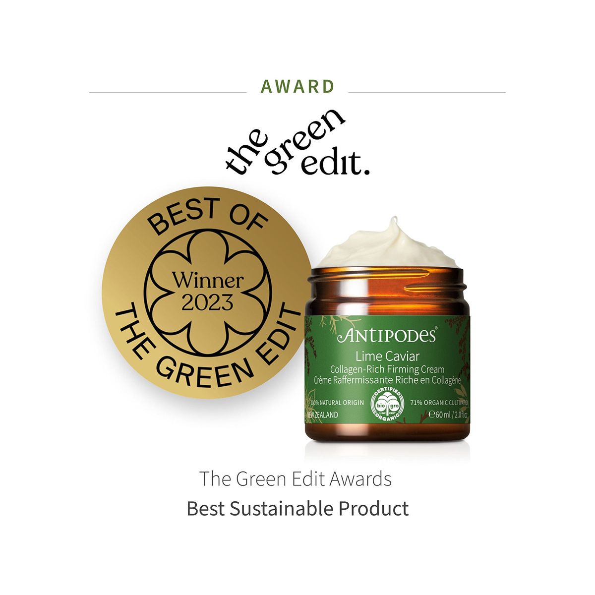 Antipodes Lime Caviar Collagen-Rich Firming Cream 60ml
