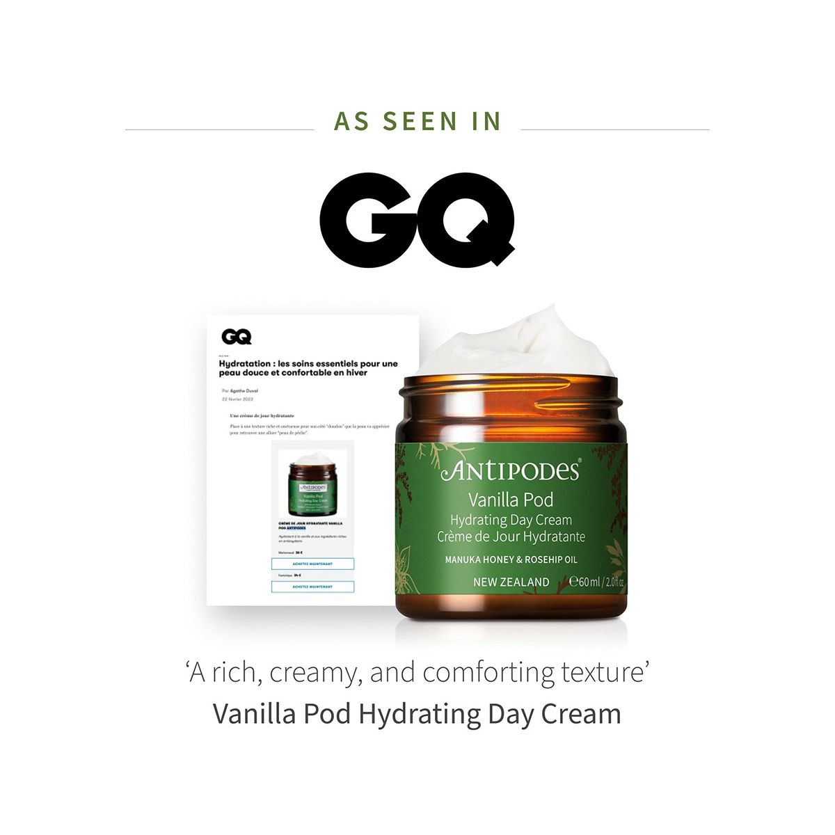 Antipodes Vanilla Pod Hydrating Day Cream 60ml
