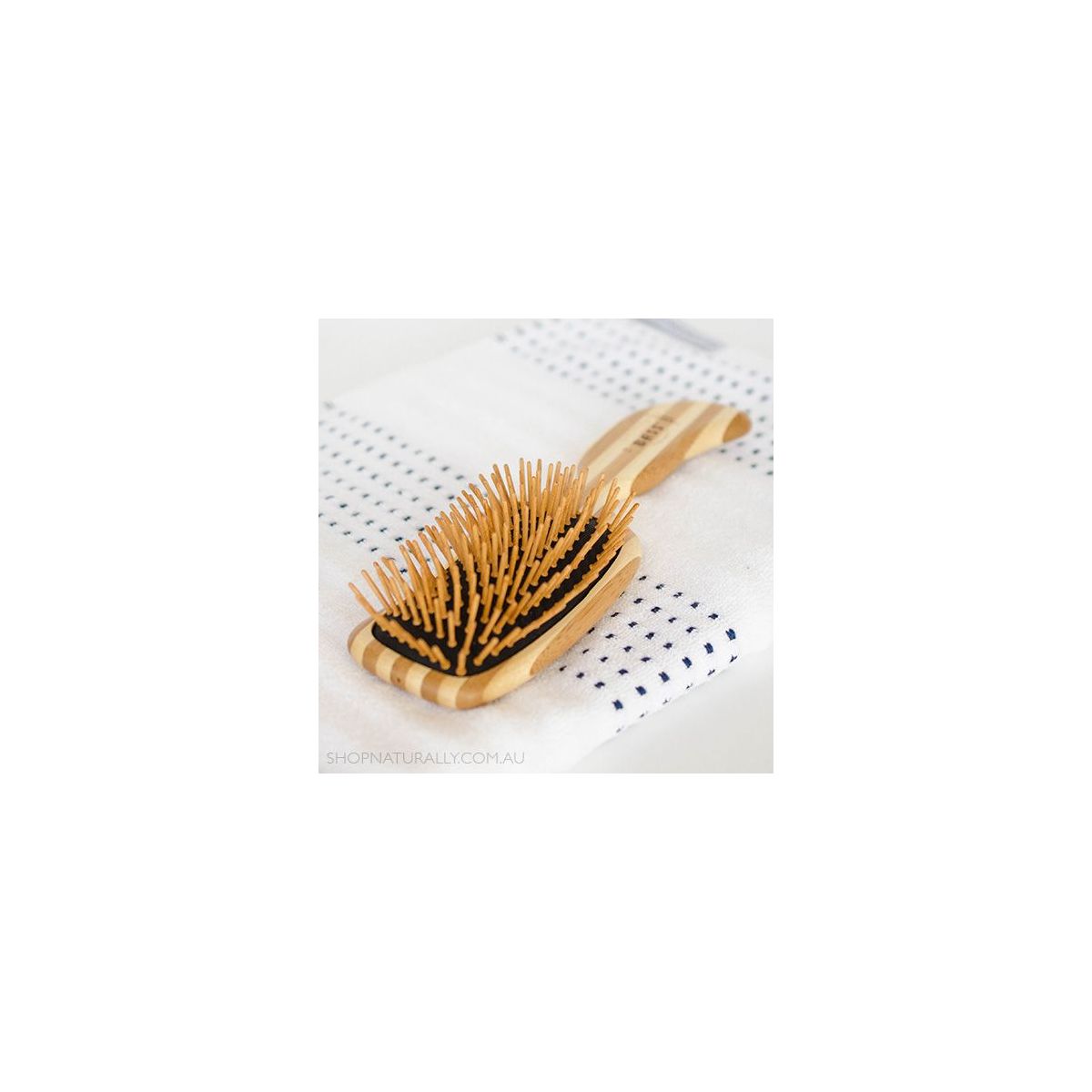 Buy Bass Brushes Bamboo Wood Hair Brush Semi S Shape Online
