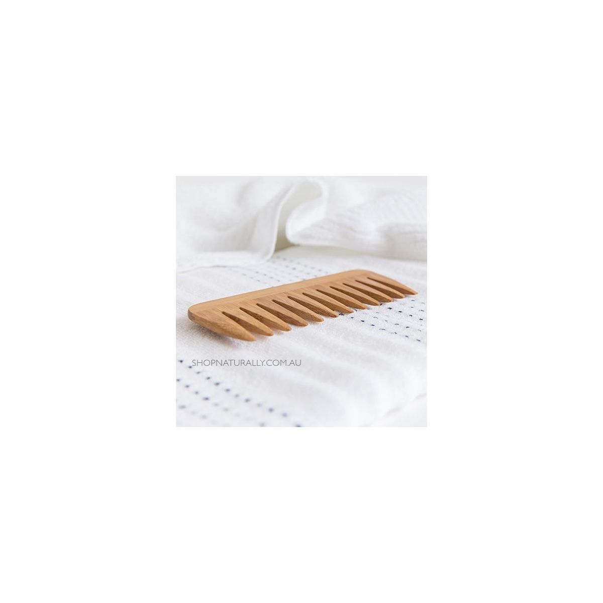 Bass Brushes Bamboo Wood Comb Medium Wide Tooth