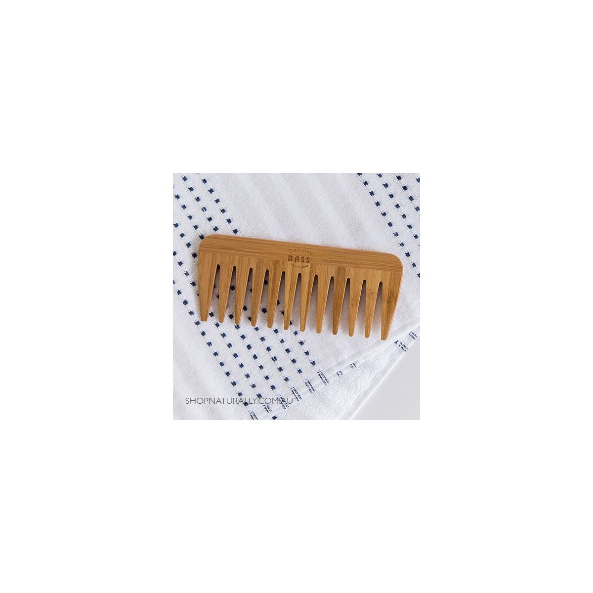 Buy Bass Brushes Bamboo Wood Comb Medium Wide Tooth Online