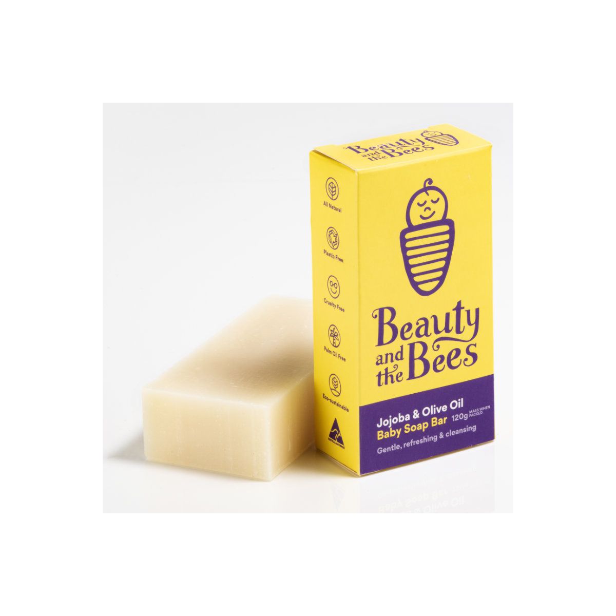 Buy Beauty and the Bees Baby Soap Bar Jojoba & Olive Oil 120g Online