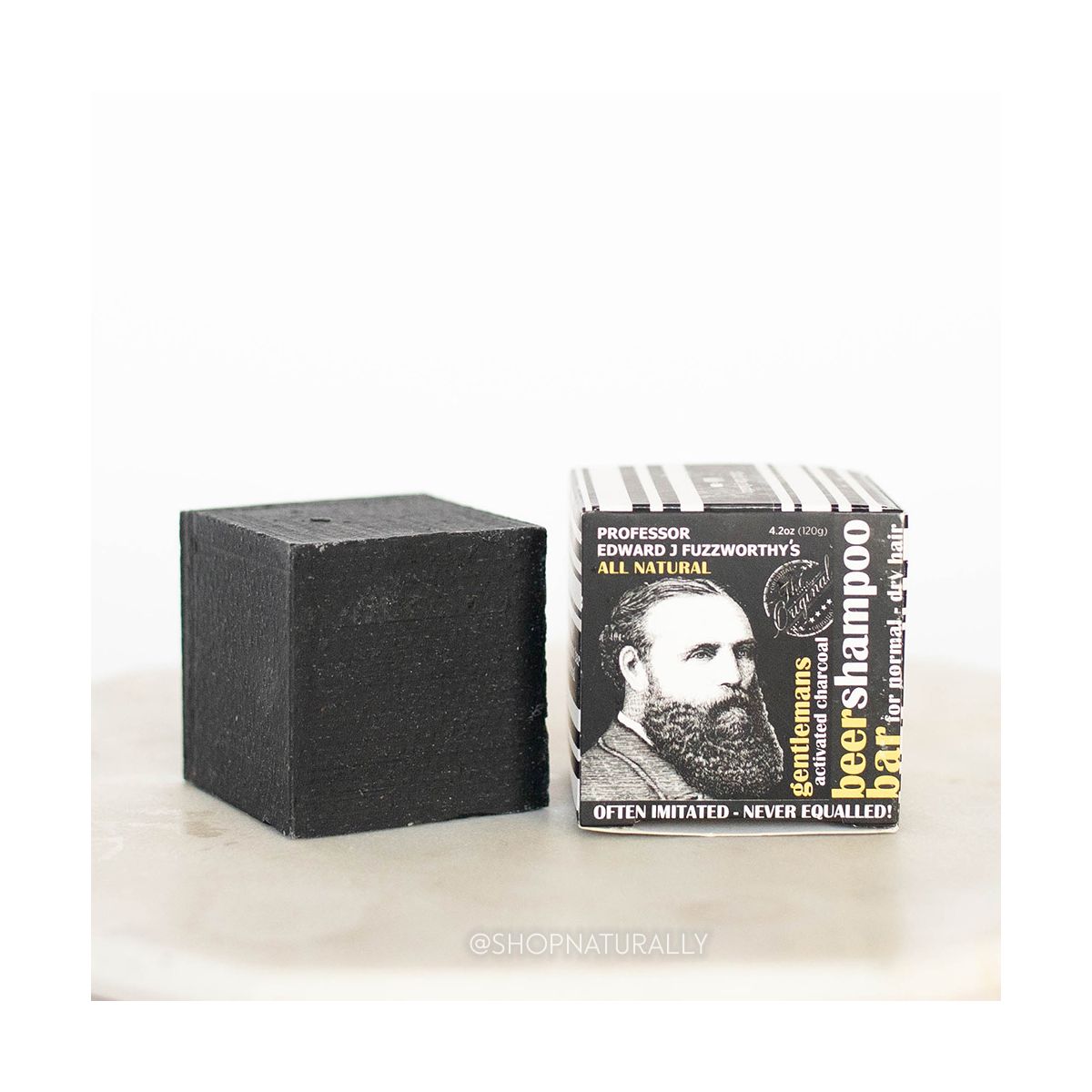 Buy Beauty and the Bees Professor Fuzzworthy's Shampoo Bar Beer with Activated Charcoal 120g online