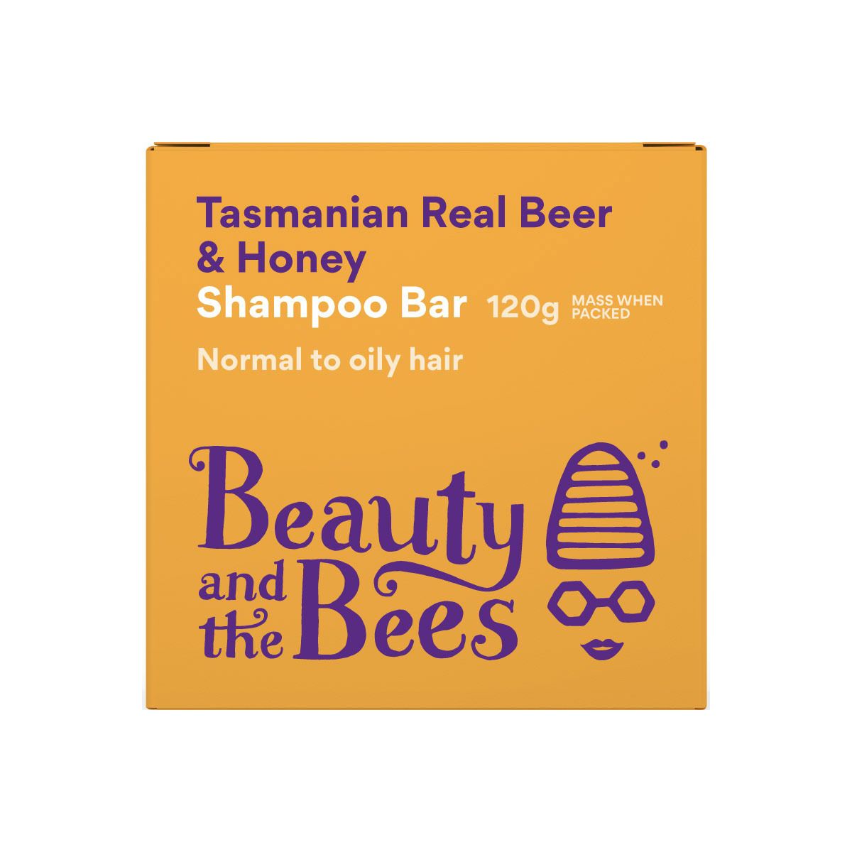 Beauty and the Bees Shampoo Bar Tasmanian Real Beer with Ginger, Cinnamon & Nutmeg 120g