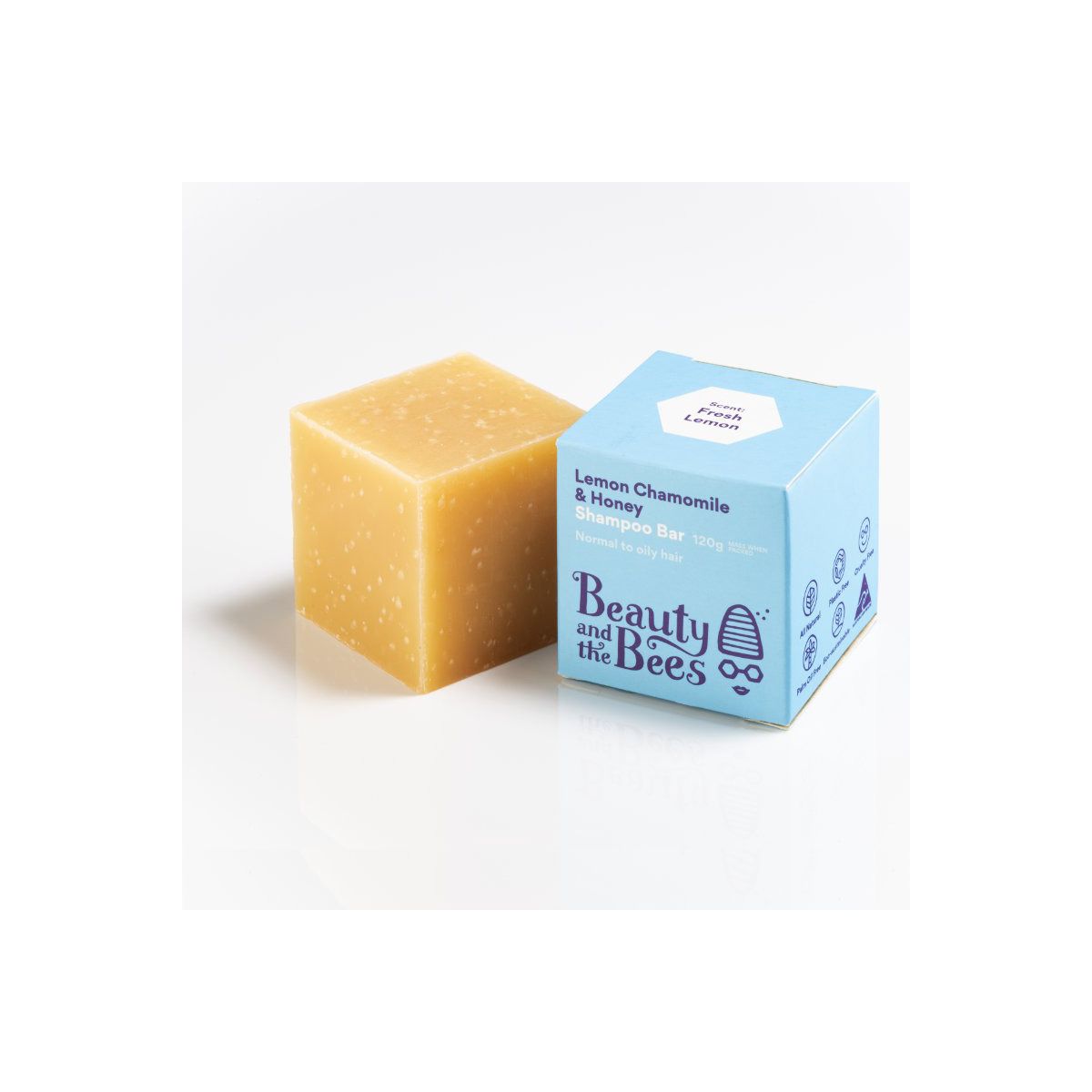 Buy Beauty and the Bees Shampoo Bar Lemon & Chamomile 120g Online
