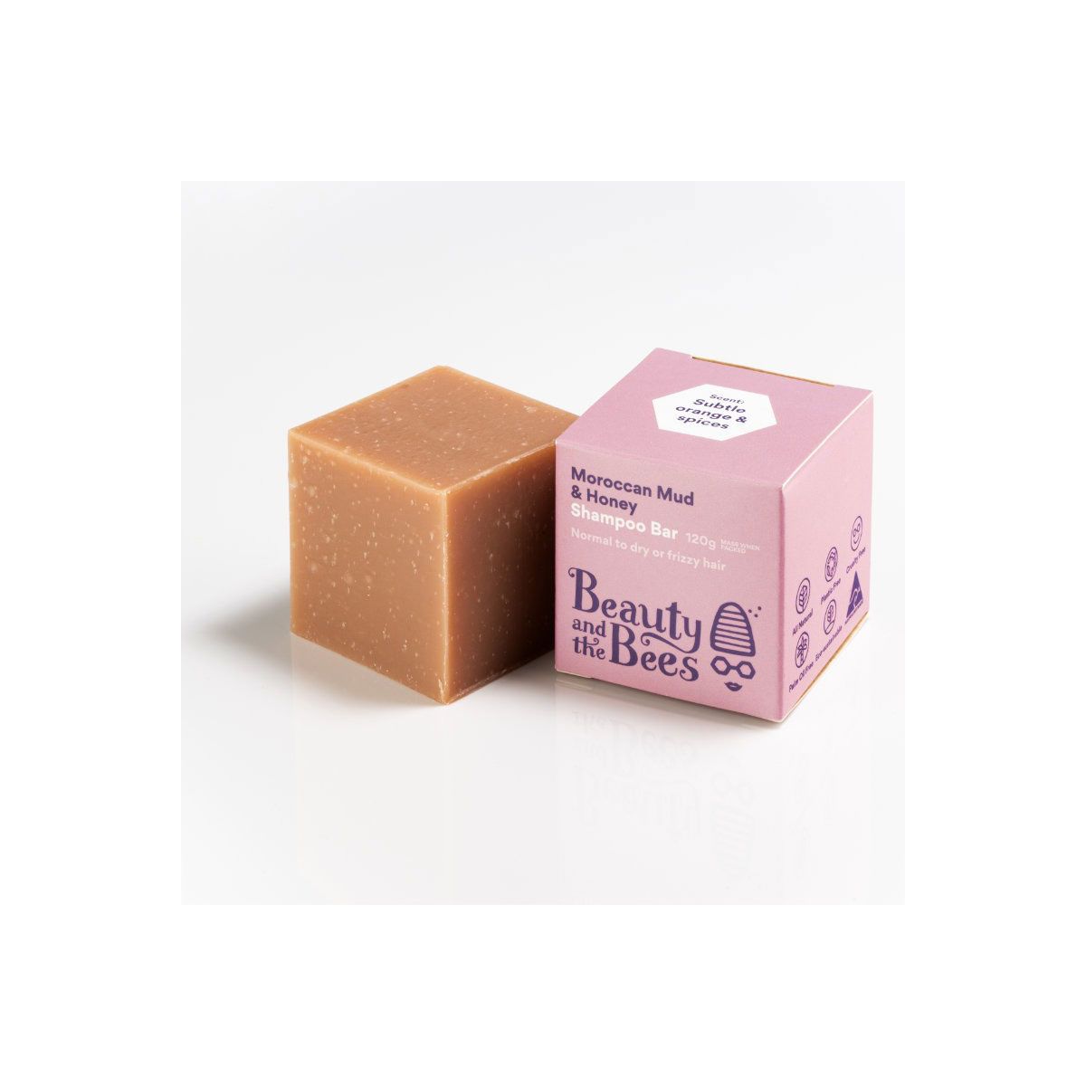 Buy Beauty and the Bees Shampoo Bar Moroccan Mud 120g Online
