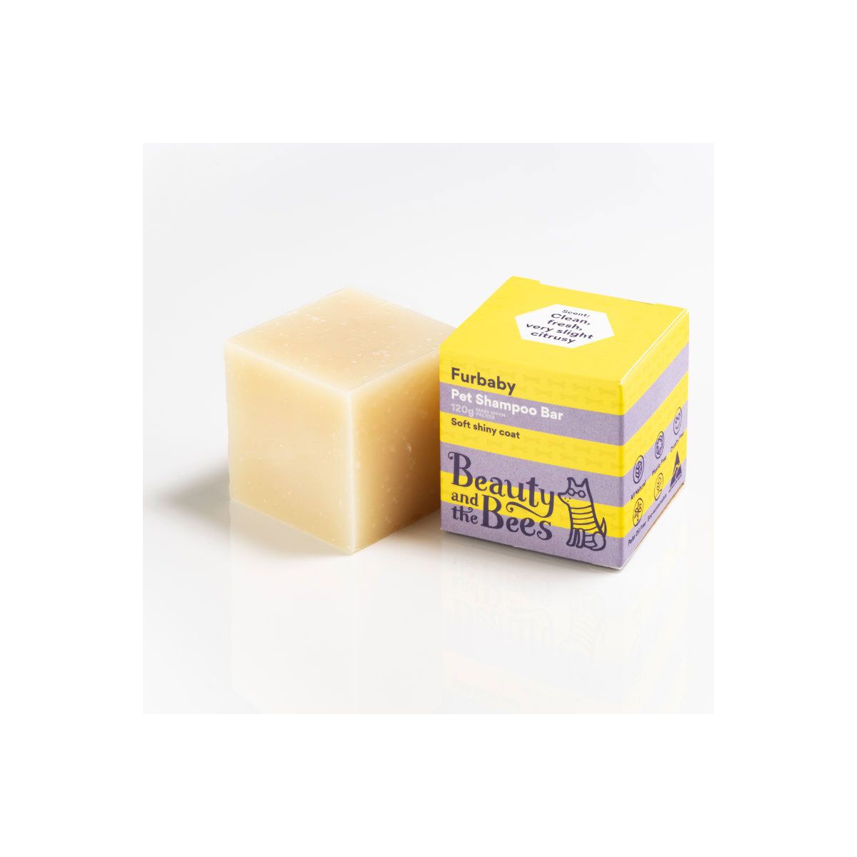Buy Beauty and the Bees Pet Shampoo Bar Furbaby 120g Online