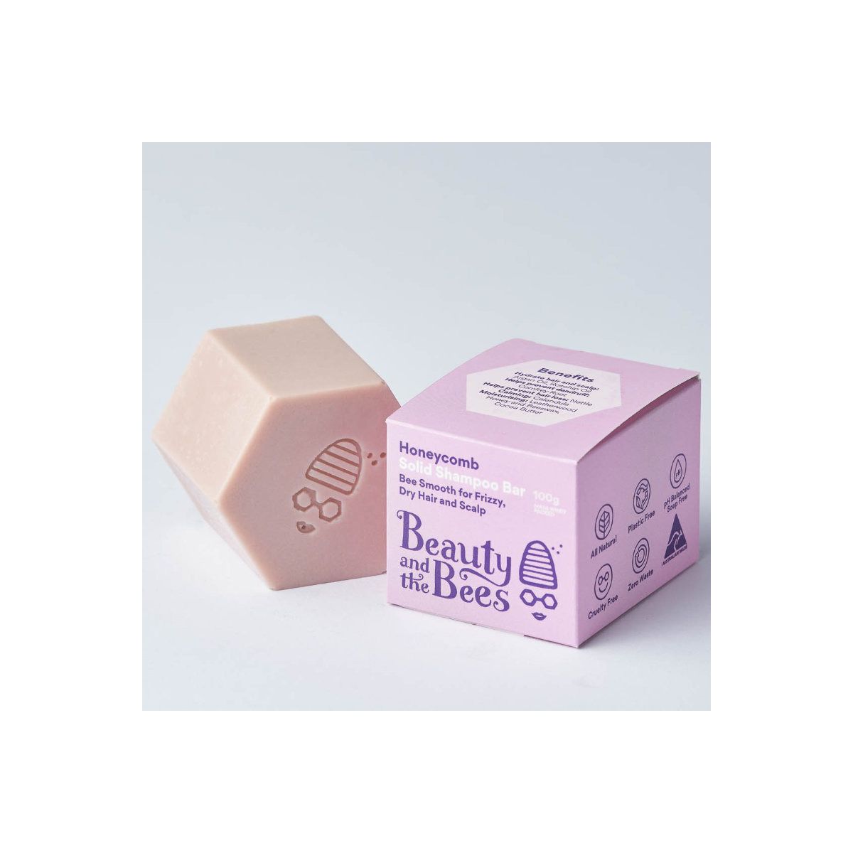 Buy Beauty and the Bees Shampoo Bar pH Balanced for Dry or Frizzy Hair 100g Online