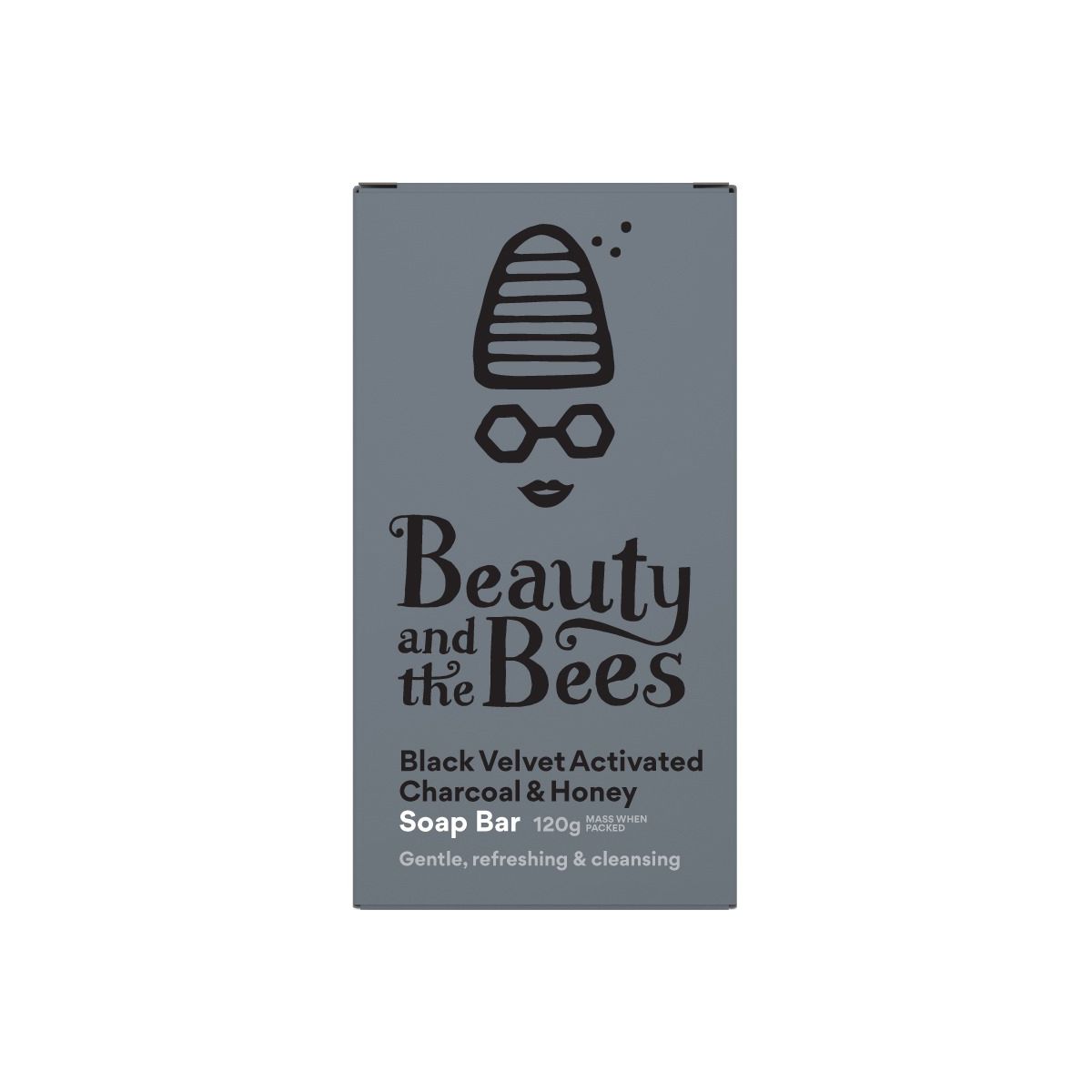 Beauty and the Bees Soap Bar Black Velvet Activated Charcoal 120g