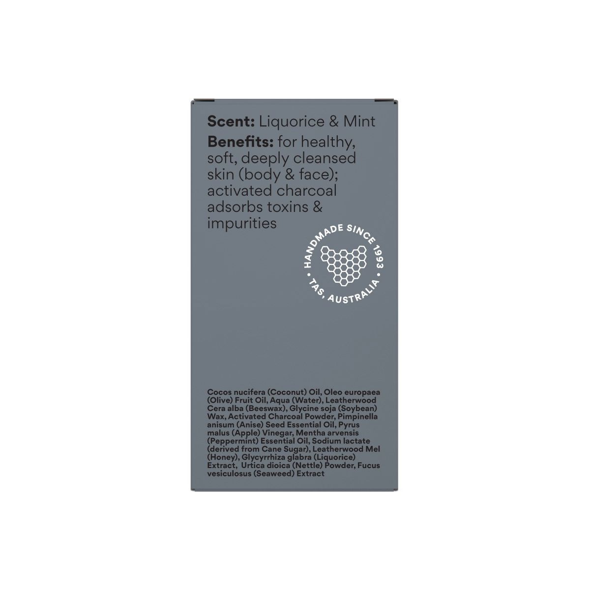 Beauty and the Bees Soap Bar Black Velvet Activated Charcoal 120g