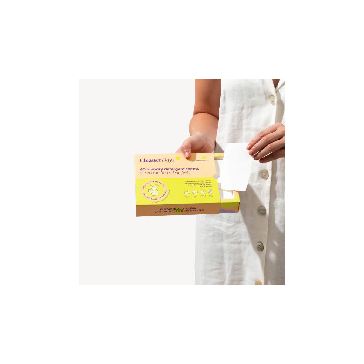 Cleaner Days Laundry Detergent Sheets Lemon + Eucalyptus