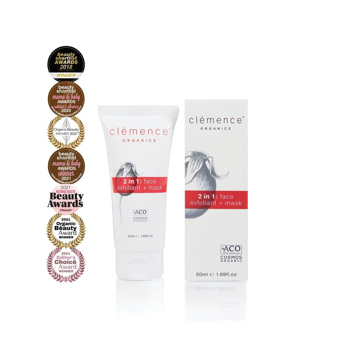 Buy Clemence Organics 2 in 1 Face Exfoliant & Mask Online