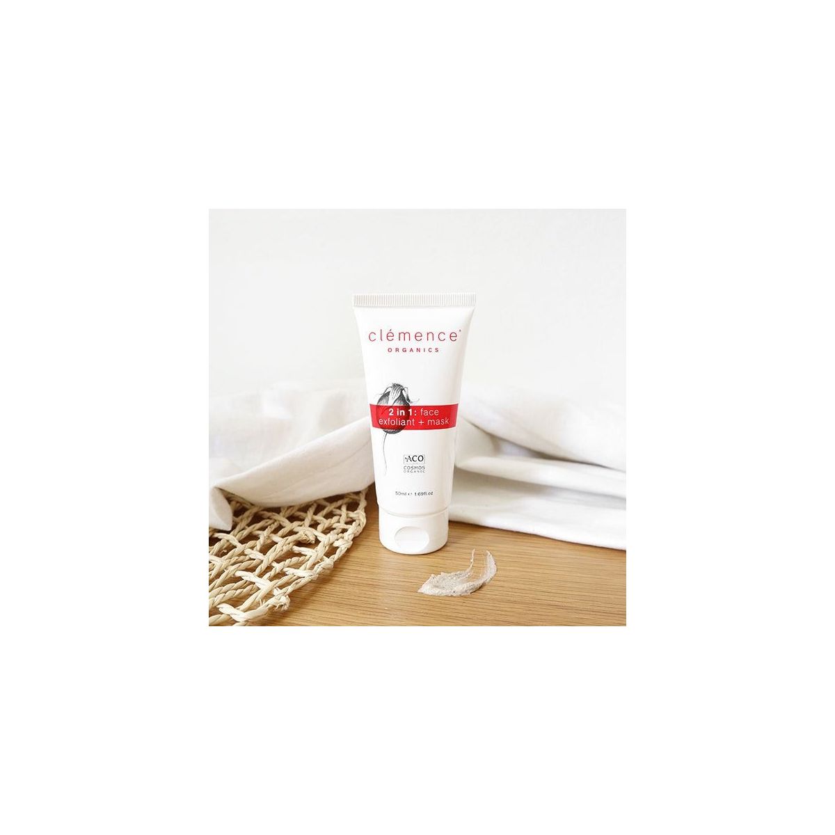 Clemence Organics 2 in 1 Face Exfoliant & Mask 50ml