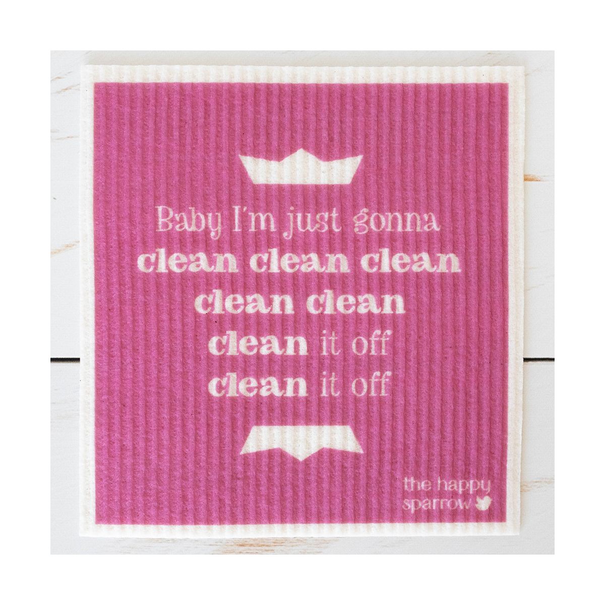 The Happy Sparrow Compostable Dish Cloth Song Puns 12 Pack