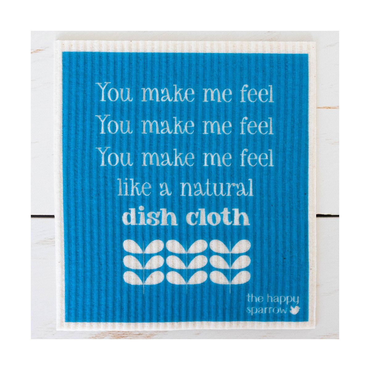 The Happy Sparrow Compostable Dish Cloth Song Puns 12 Pack