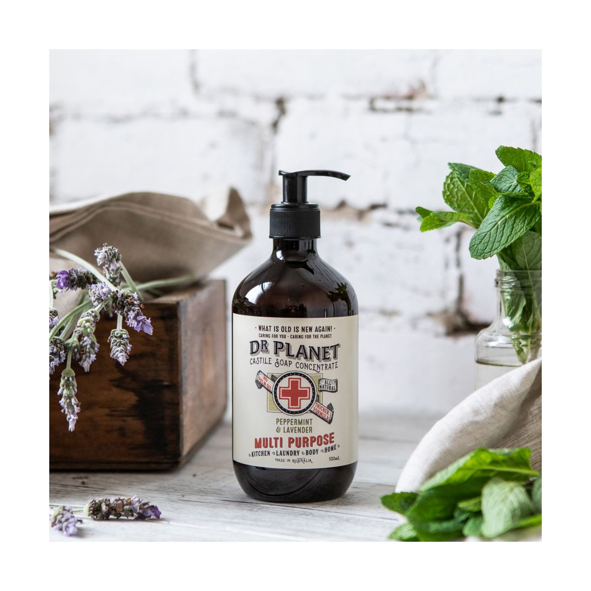 Buy Dr Planet Peppermint & Lavender Castile Soap 500ml