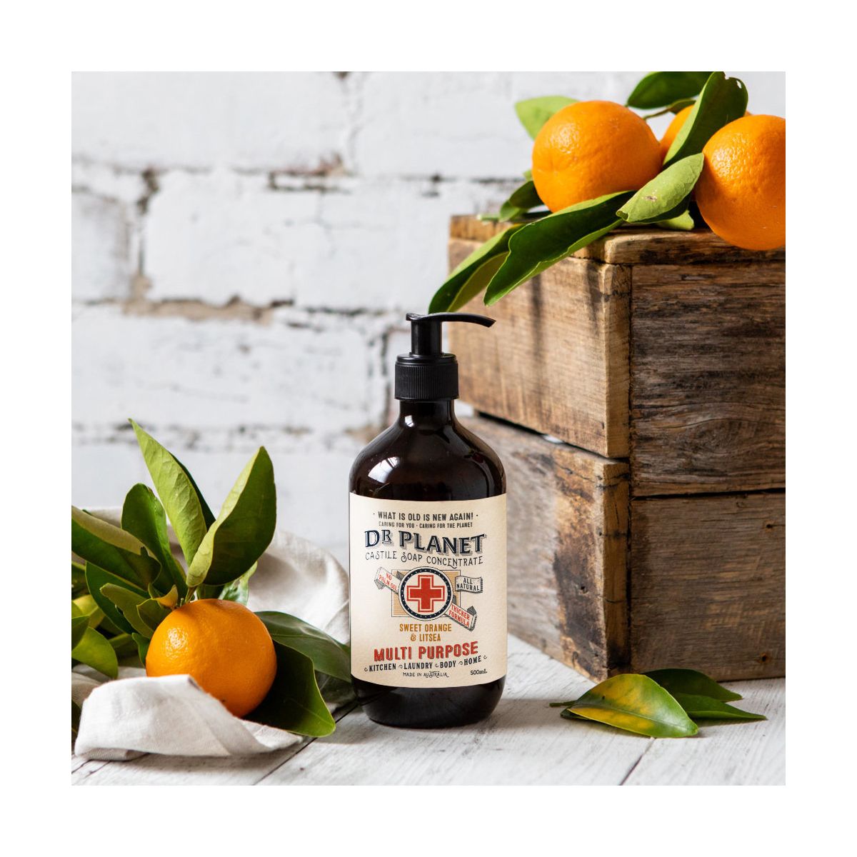 Buy Dr Planet Sweet Orange & Litsea Castile Soap 500ml