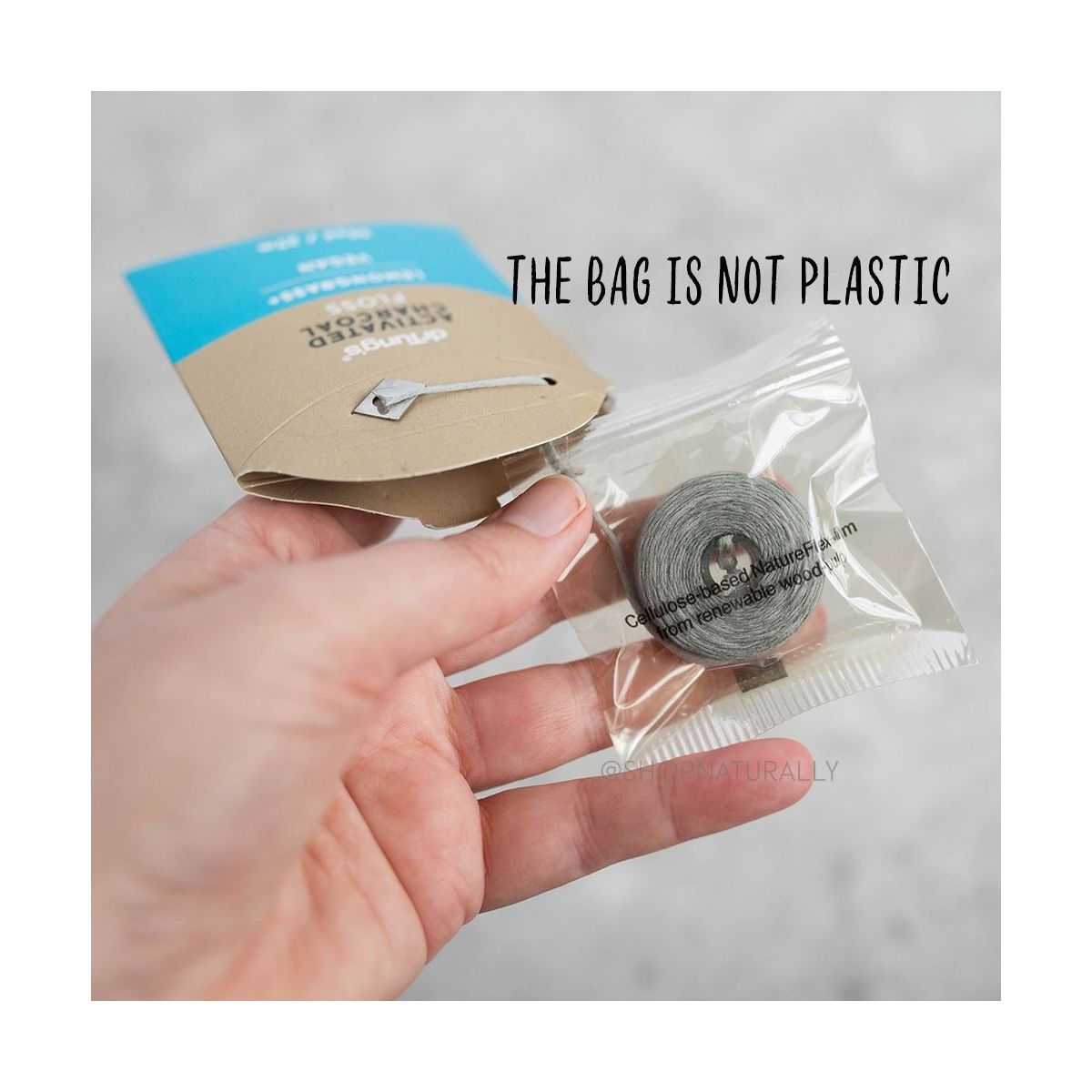 Dr Tung's Vegan Smart Floss with activated charcoal 27m