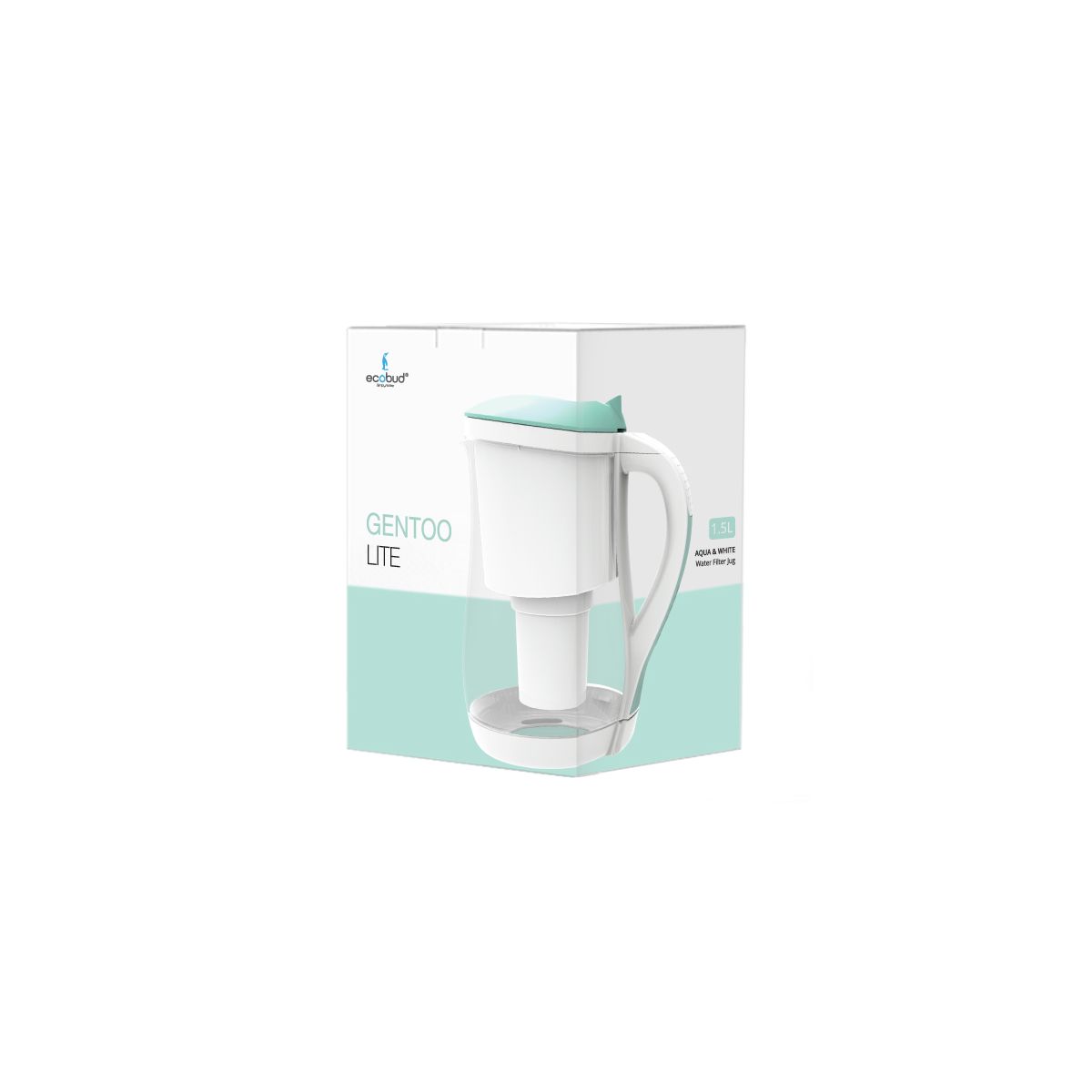 Eco Bud Gentoo Lite BPA Free Plastic Water Filter Jug 1.5L