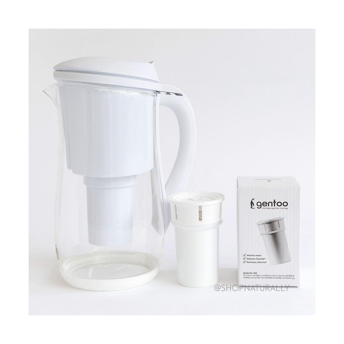 Buy Eco Bud Gentoo Glass Water Filter Jug 1.5L Online