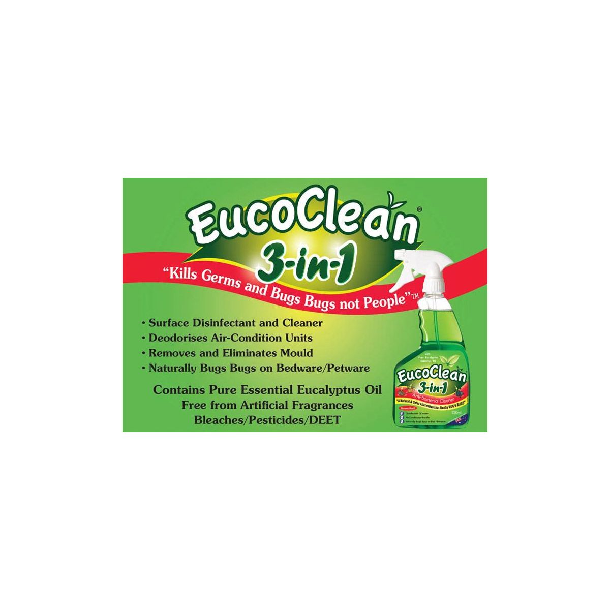 Eucoclean 2-in-1 Anti-Bacterial Hand & Surface Wipes 60 Pack