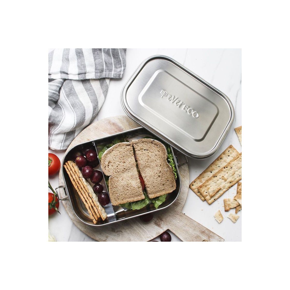 Buy Ever Eco Stainless Steel Bento Box with Removable Divider Online